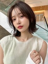 クイーン バイ ノイズ 西院(QUEEN by noism)&nbsp;ナチュラルボブレイヤートレンドカラー韓国風シースルーバング
