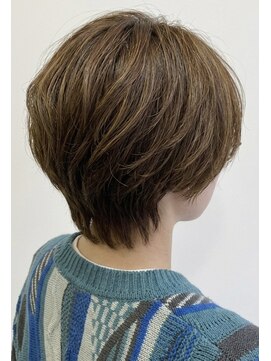 美容室9A ハイライトショートウルフレイヤー