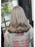 セミロングヘアーエンドブラック髪質改善 松阪美容室