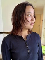 ビファインクーアヴェダ(Be fine coo AVEDA)&nbsp;ビターオレンジカラー　前髪なしセンターパートレイヤーカット/