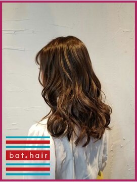 バトヘアー 渋谷本店(bat hair) 【bathair/持田】艶ショコラベージュ_フェザーワンレン