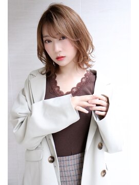 オーロ(ORO) セミウェットくびれヘア☆マロンベージュ