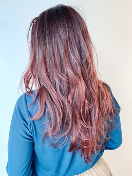 アイティー バイ アルバム 浦和店(IT by ALBUM) レッドレイヤー_ピンクベージュクールショートボブルフ_ba309612