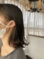 クロエバイラヴィズム 長岡旭岡店(CLOE) ナチュラルイヤリングカラー×パツっとロブ