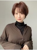 20代30代40代ベイビーピンクマッシュショート☆マッシュショート