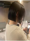ショコラアッシュ_ぱつっとボブ20代30代40代50代