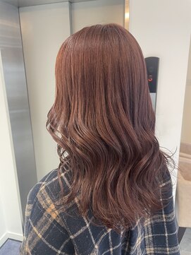 アヴァンスアンス 広島袋町店(AVANCE.ens) ブリーチなしダブルカラーとピンクベージュ