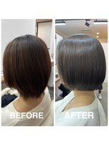 ヘアーアートシフォン 池袋西口店(Hair art chiffon) くびれヘア/アプリコットオレンジ/縮毛矯正/白髪ぼかし/髪質改善