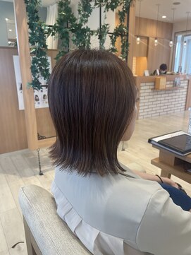 アドラーブル 長岡リップス旭岡店(adorable) 大人美人外ハネボブショコラアッシュ前髪小顔カットモテ髪