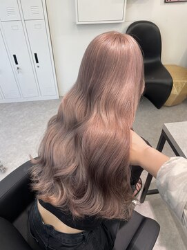 ペレ 渋谷(PELE) デザインカラー/レイヤーカット/ウェットヘア/オリーブベージュ