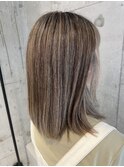 積み重ねて作る地毛にハイライト/福岡地毛にハイライト