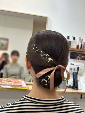 紡 #ヘアセットシニヨン