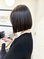 ロンドプランタン 恵比寿(Lond Printemps) イメチェン外ハネボブ美髪ワイドバングミディアム縮毛矯正ボブ