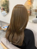 ピピバイヨーク(pipi, by yoke.)&nbsp;ブリーチなしダブルカラー/オリーブベージュ/レイヤーロング