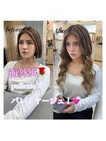 クラナ(clana)&nbsp;エクステで海外旅行バレイヤージュ