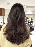 レイヤーカット艶カラー透明感カラーナチュラルハイライト
