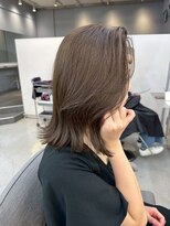 ノク 渋谷(nok)&nbsp;オリーブベージュ ミディアムレイヤー_くびれヘア