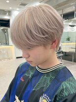 サンクマーケット 渋谷(cinq MARKET) 渋谷メンズブリーチカラーミルクティーベージュセンターパート