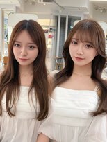 レイリー 原宿 表参道(Rayreee) 顔まわりの動きで韓国小顔ヘア/モカグレージュ