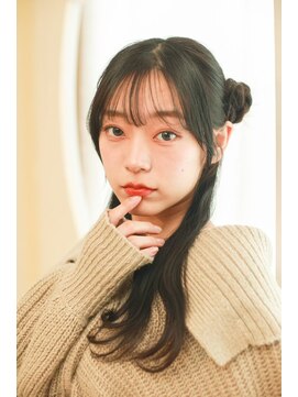 ナチュレル 武蔵新田店(NATUREL) ハーフアップで抜け感カジュアルガーリースタイル