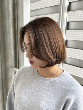 アルテヘアー(arte HAIR) 【arte HAIR】レイヤーボブ/オレンジブラウン/フレンチボブ