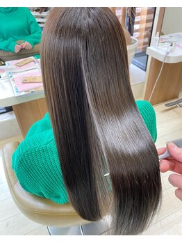 アンティエバイプレッティ(Amitie by pretty)の写真/アプトグロスとミルボンで創る本気の艶髪 内部から潤う感動の手触りと持続性をあなたに