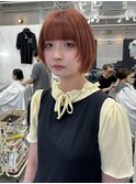 オレンジ/ショートボブ