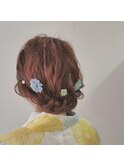 【neolive cino 登戸】お祭り　ラフ編み込みアレンジ