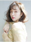 カジュアルボブ_ココアブラウンフリンジウェーブ_37322