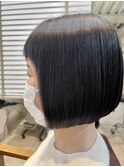 丸っこショートボブ