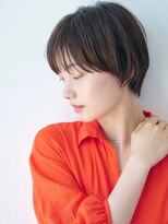 ショート/ボブ/前髪カット/ブリーチなし×グレーベージュ[池袋]
