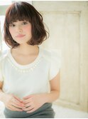 mod's姪浜/ぱっつん前髪ウェットヘア大人かわいいボブパーマi