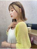 デザインカラー/レイヤーカット/ウェットヘア/オリーブベージュ