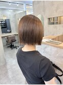 パツっとボブ×透明感ベージュ^ ^