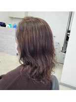 クレスト 時津店 ハイライトと白髪染めのレイヤースタイル