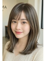 ラマヘアー(RAMA hair) 王道。暗め×透明感×ミディアム　全好感度ヘア