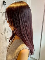 ヘアリゾート粋 新宿三丁目本店 顔まわりカット/レイヤー/ピンクブラウン