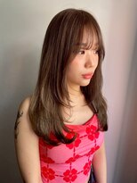 サンク 原宿 表参道(cinq)&nbsp;保湿ケアブリーチミルクティーベージュミディアムレイヤー