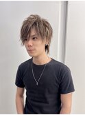 ホワイトメッシュ/ツイスト/ツイスパ/パーマ/メンズ/眉毛