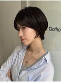 コンパクトに収まる◎丸みショート