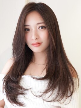 エステージ  喜連店(S-TAGE) レイヤーカット×ワンカール×マロンブラウン