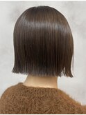 ぱつっとラインで魅せる、大人のコンパクトボブ/長野駅前