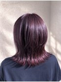 ブリーチなしインナーカラーパープルカラー