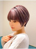ハンサムショート/丸みショートボブ/20代30代40代50代/顔周り