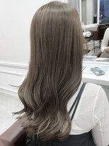ヘアーアイスカルテット(HAIR ICI QUARTET)&nbsp;ブリーチなし×オリーブグレージュ20代30代透明感暗髪カラー