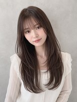 リア トーキョー(Lia TOKYO)&nbsp;【工藤武士】前髪あり艶ロング×髪質改善ストレート大人上品ヘア