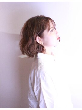 ヘアーデザイン ユーケー(Hair design Yu K) ゆるふあウェーブのナチュラルボブ