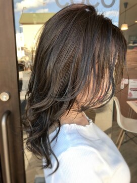 ヘア メイク ココ(hair make coco) 透け感×ダークブルージュ