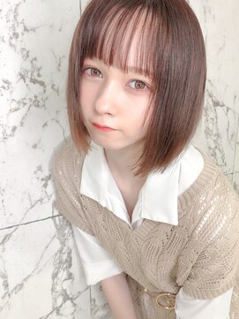 アマンドール(Aman D'or) 秋色＊マロンブラウン×シースルーボブ