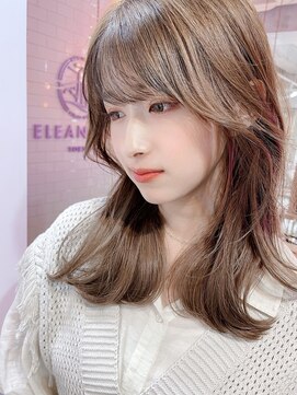 エレノア トーキョー 恵比寿(ELEANOAH TOKYO) 大人韓国ヘアデジタルパーマミニウルフ　テラコッタくすみブルー